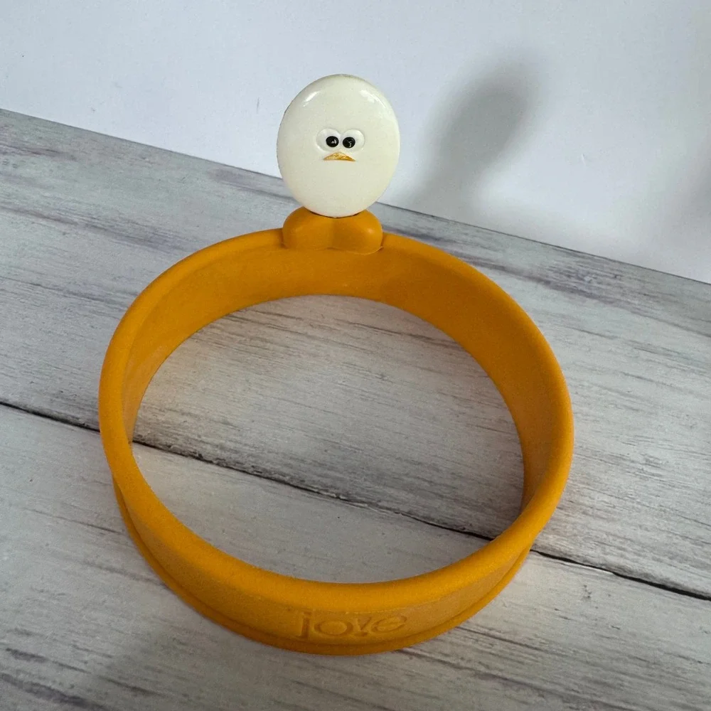 Joie MSC Eggy Kitchen Tool Set Orange Silicone Spatula Tongs Egg Ring Lot of 3